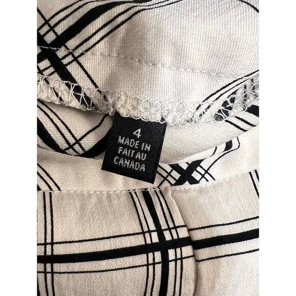 Up‎ Pants Ankle Length White with Black thin Lines Size 4  Pull On - Picture 5 of 6